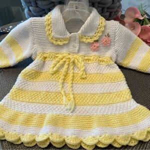 Hand Knitted Baby Dress